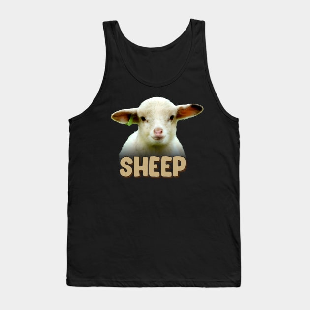 Fleecy Finesse Sheep Dreams, Trendy Tee for Wool Aficionados Tank Top by Kleurplaten kind